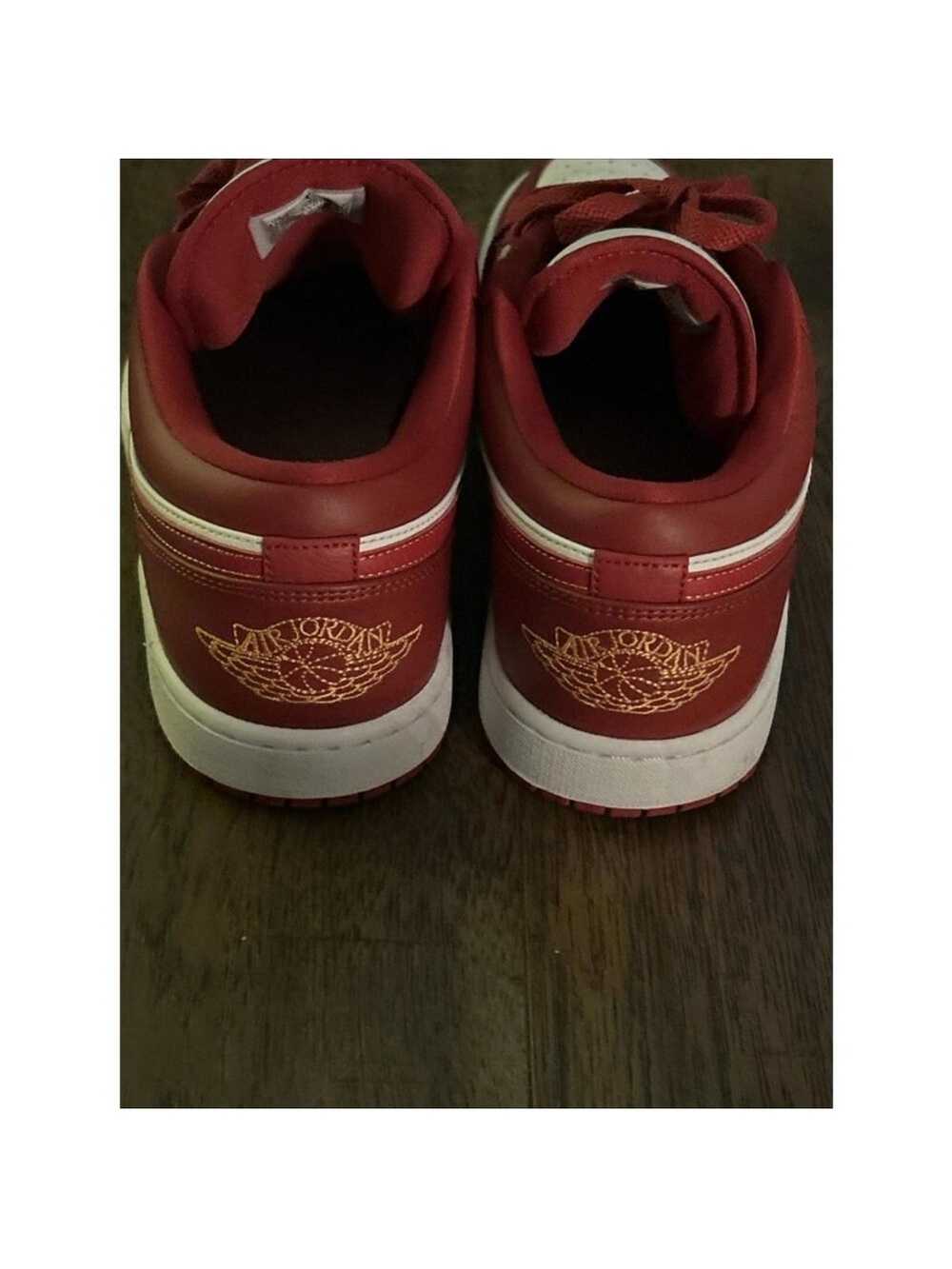 Jordan Low Top Sneakers in White and Red - Picture 9 of 10